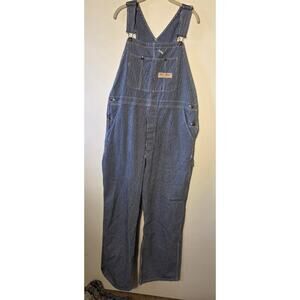 VTG Men's JCPENNEY Big Mac Engineer Striped Bib Overalls Squareback 38 X 30